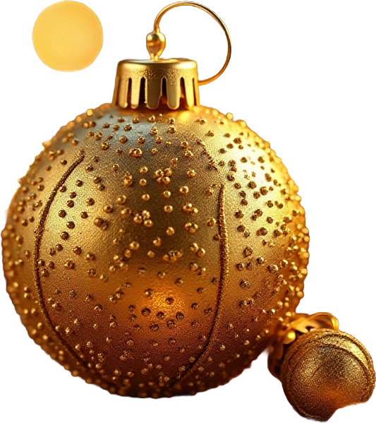 Golden Christmas Ornament